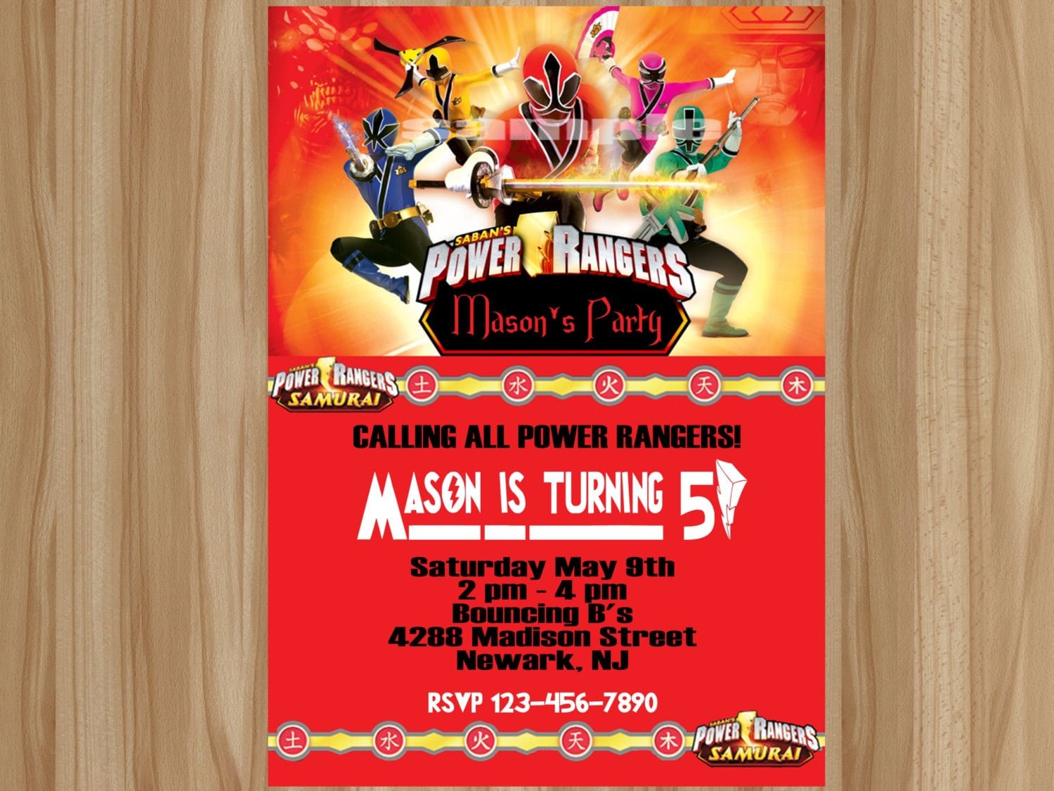 Power Ranger Birthday Invitations â Gangcraft Net